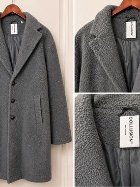 Collusion+ Gray Teddy Coat – XL – Never Worn